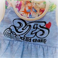 半額!【CHILD CHAMP】花柄切り替えワンピース