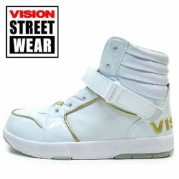 VISIONハイカットシューズWHITH/GOLD